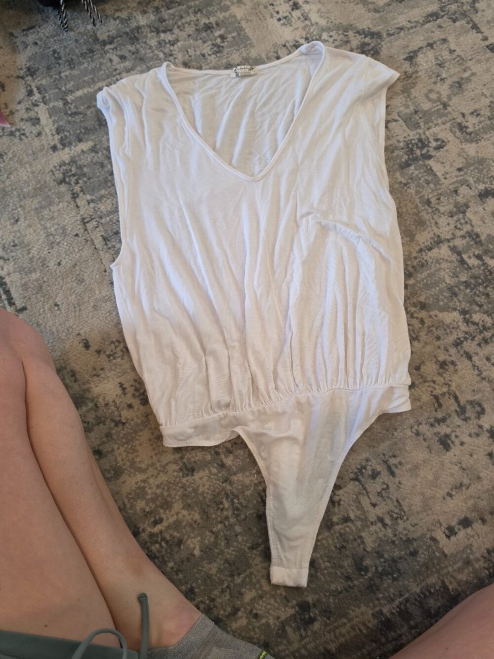 Free people white body suit size small
